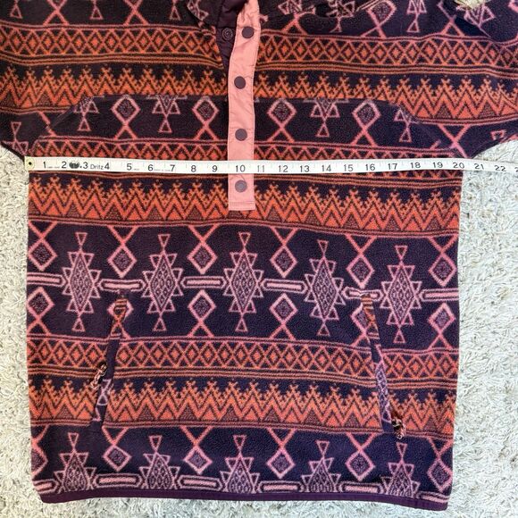 Burton Anouk Fleece Half Snap Jacket Mock Neck Pullover Aztec Purple M - Picture 5 of 12